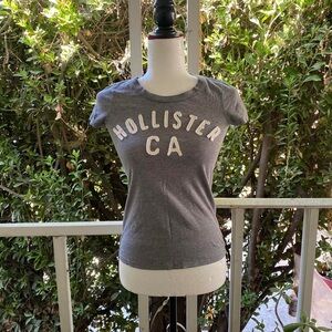 Hollister Gray Fitted Short Sleeve Tee